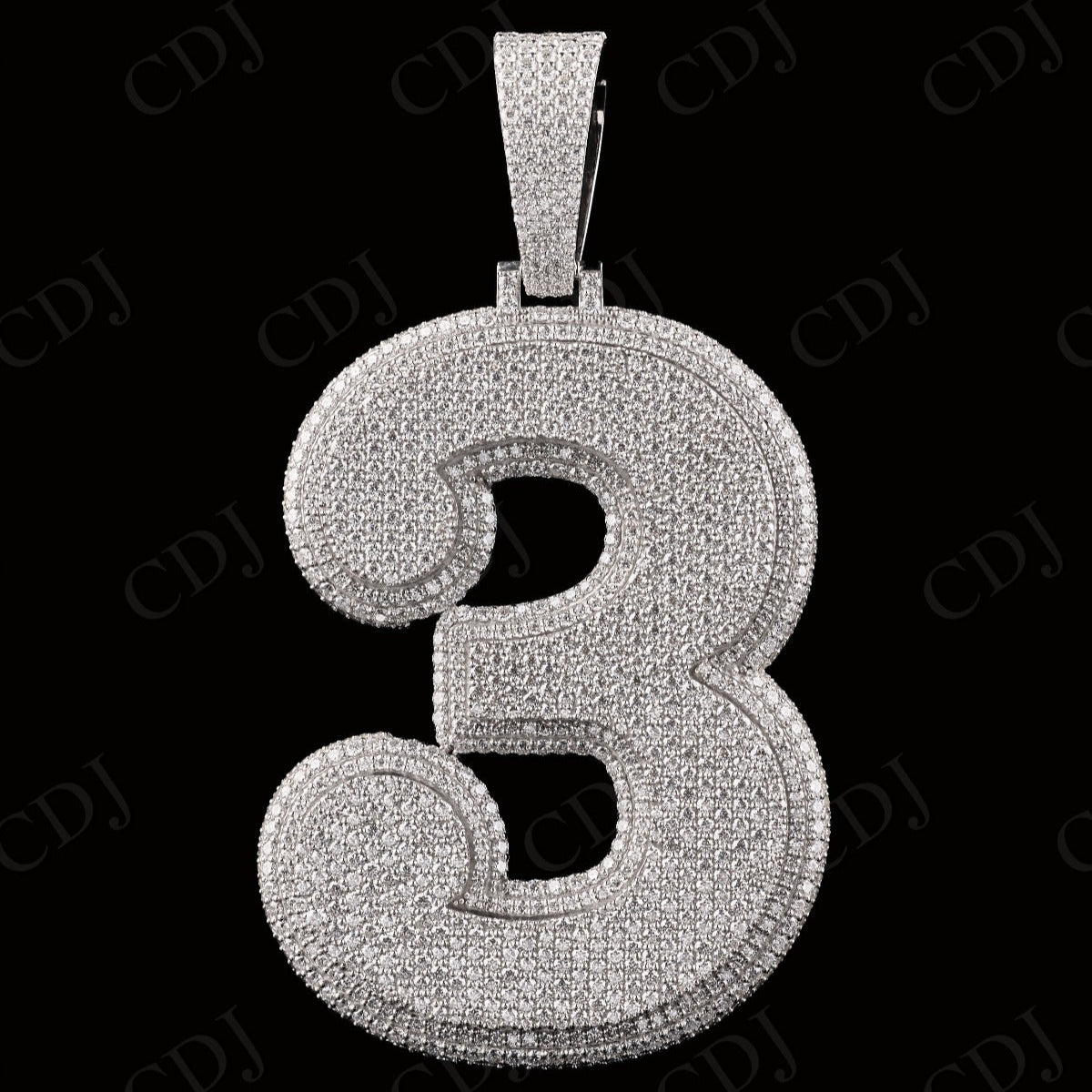 2.5" Inch 3 letter Iced Out Pendant