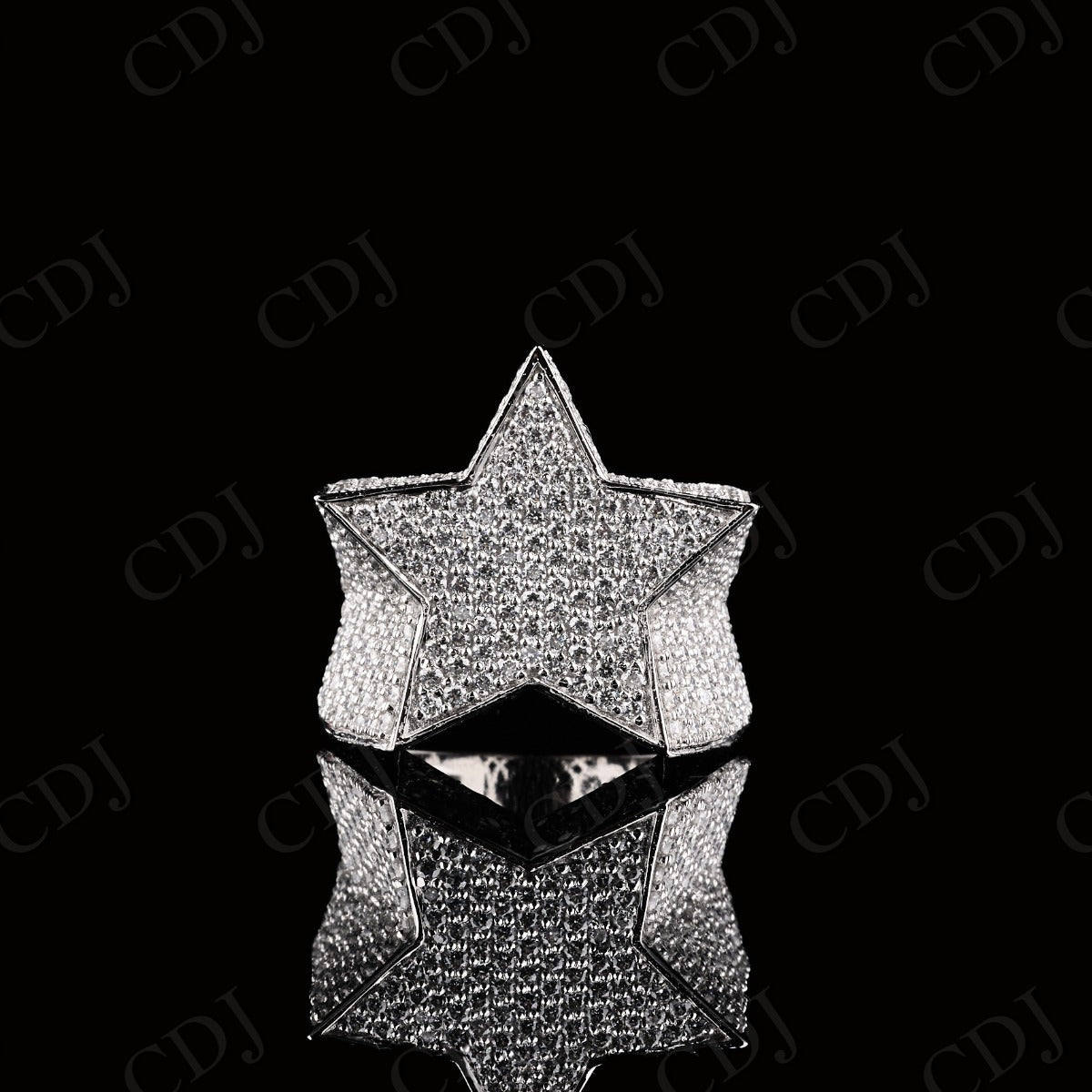Star Shape Hip Hop Moissanite Ring