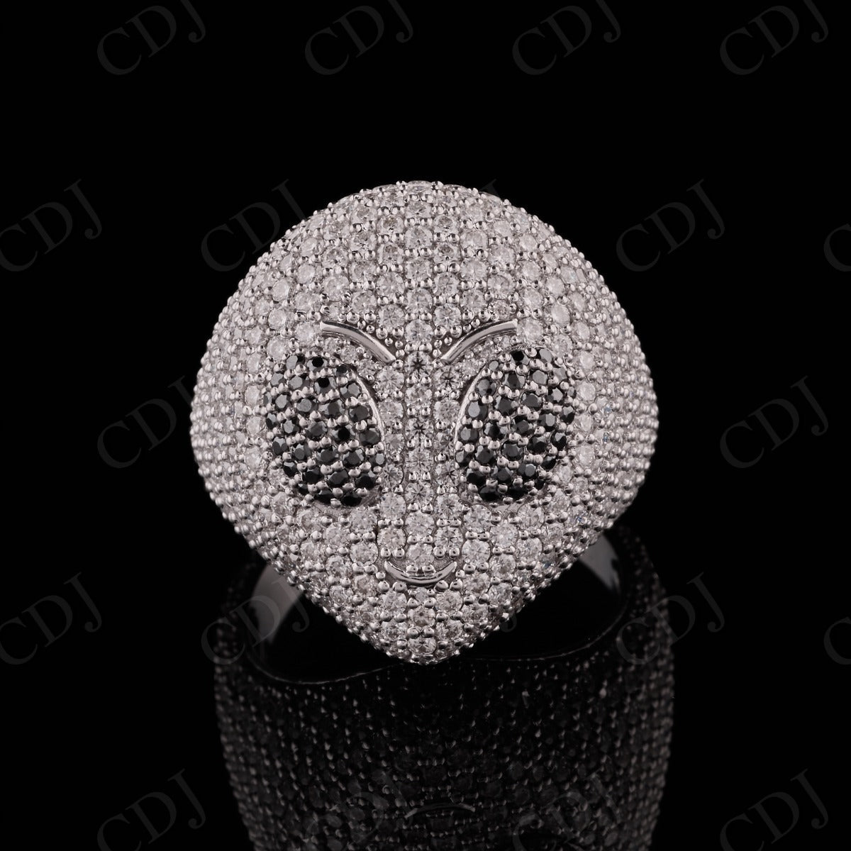 Alien Head Shape Moissanite Hip Hop Ring