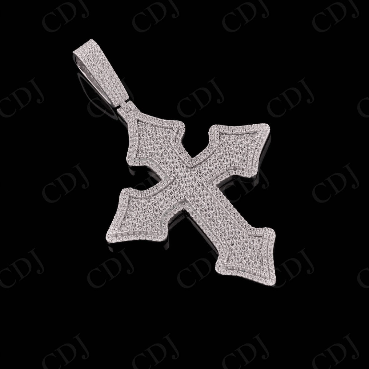 3" Inch Cross with All Round Moissanite