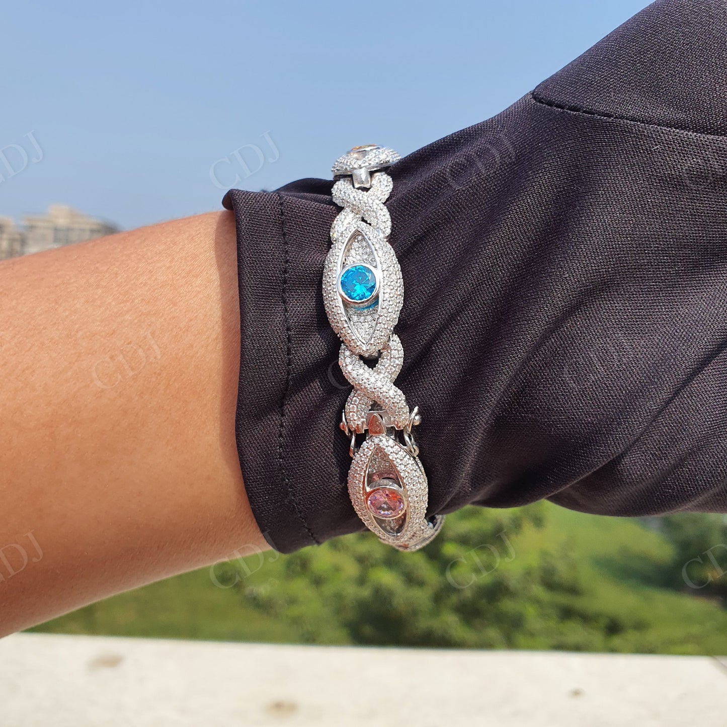 Evil Eye Iced Out Hiphop Bracelet