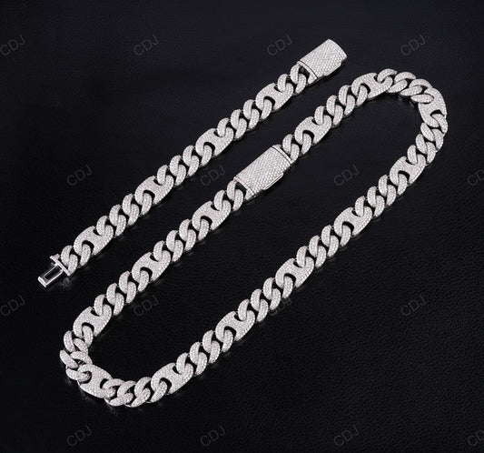 15mm 18 inch Pig Nose Cuban Bracelet