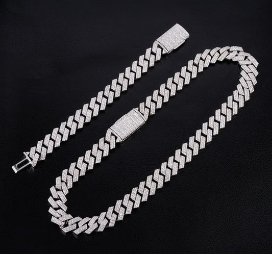 20 mm Square 8 inch Cuban Bracelet