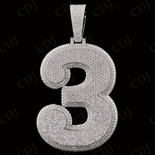 2.5" Inch 3 letter Iced Out Pendant