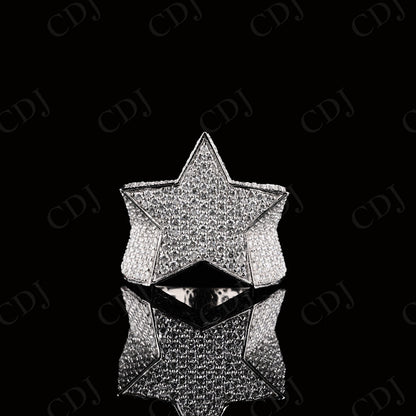 Star Shape Hip Hop Moissanite Ring