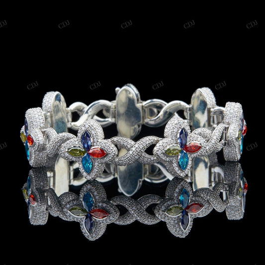 Multi Marquise Floral Hiphop Bracelet