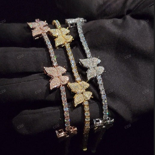 Butterfly Shape Moissanite Bracelet