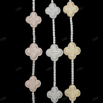 VVS Moissanite Clover Style Bracelet