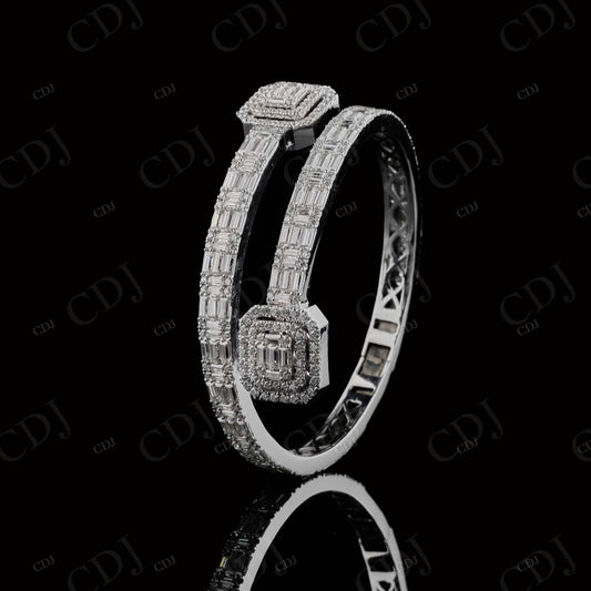 Moissanite Baguette Bangle