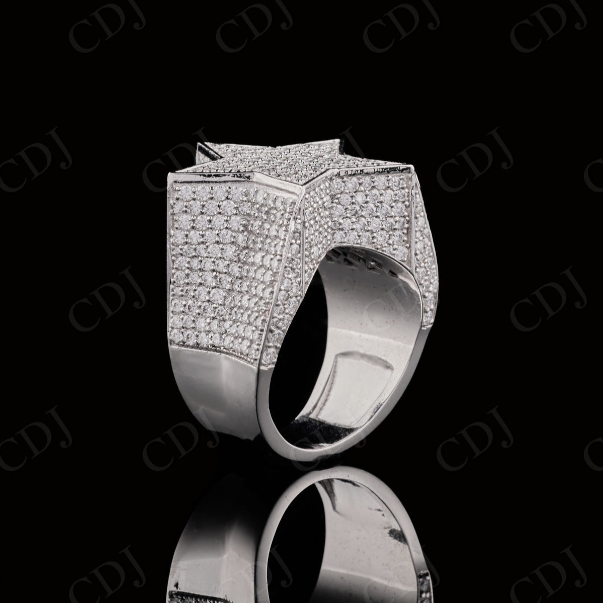 Star Shape Hip Hop Moissanite Ring