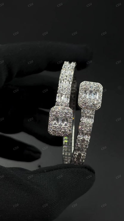 Moissanite Baguette Bangle