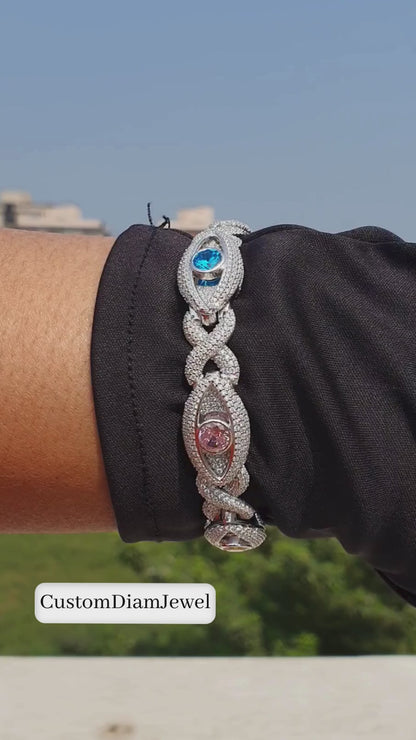 Evil Eye Iced Out Hiphop Bracelet