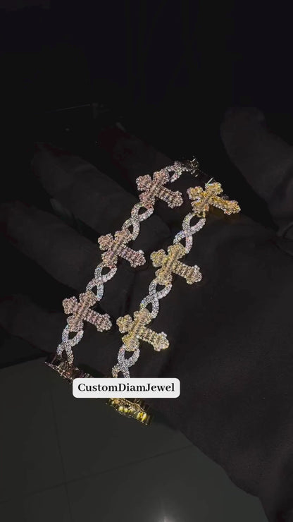 Criss Cross Infinity VVS Moissanite Bracelet