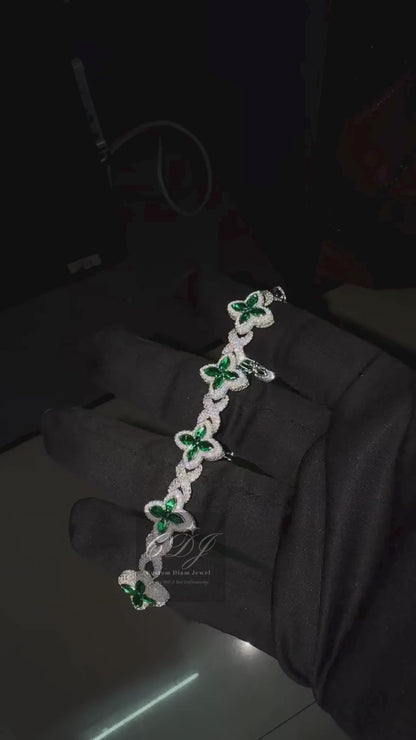 Green Floral Hiphop Bracelet