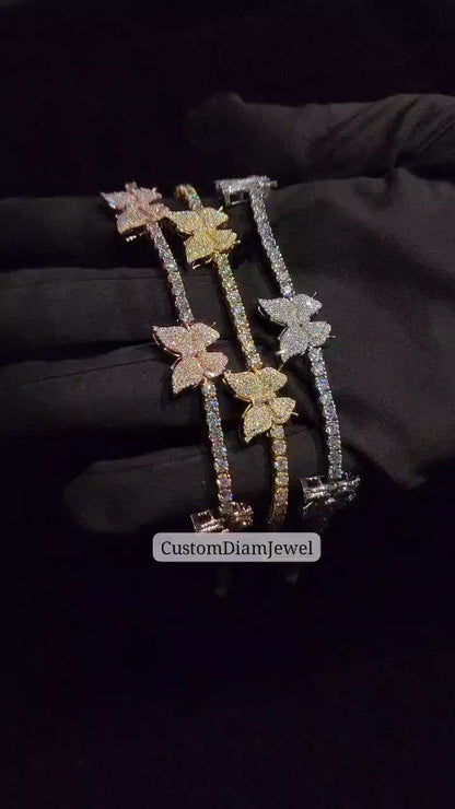 Butterfly Shape Moissanite Bracelet