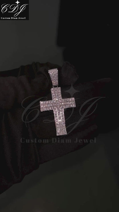 1 " Inch Criss Cross Tiny Pendant