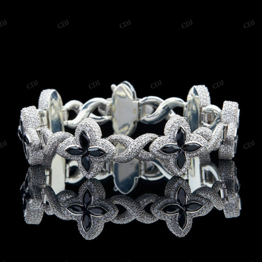 Black Floral Hiphop Bracelet